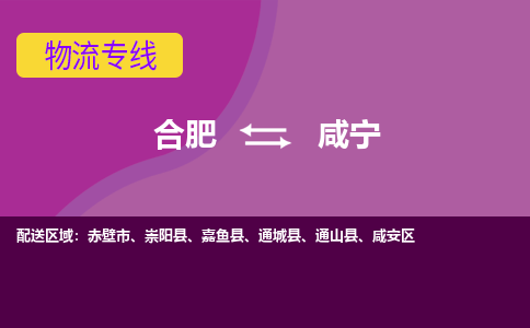 合肥到咸宁物流专线-合肥到咸宁货运专线-合肥到咸宁运输专线