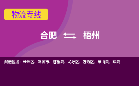 合肥到梧州物流专线-合肥到梧州货运专线-合肥到梧州运输专线