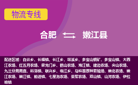 合肥到嫩江县物流专线-合肥到嫩江县货运专线-合肥到嫩江县运输专线