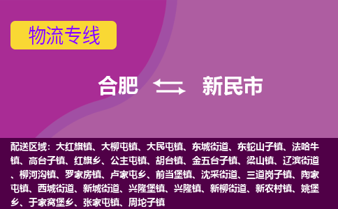 合肥到新民市物流专线-合肥到新民市货运专线-合肥到新民市运输专线