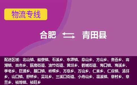 合肥到青田县物流专线-合肥到青田县货运专线-合肥到青田县运输专线