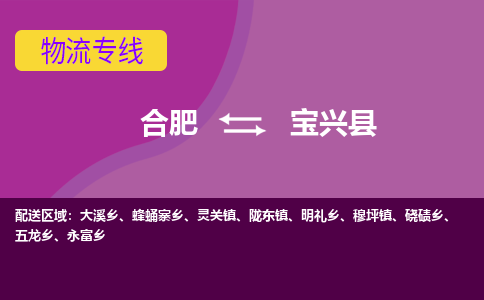 合肥到宝兴县物流专线-合肥到宝兴县货运专线-合肥到宝兴县运输专线