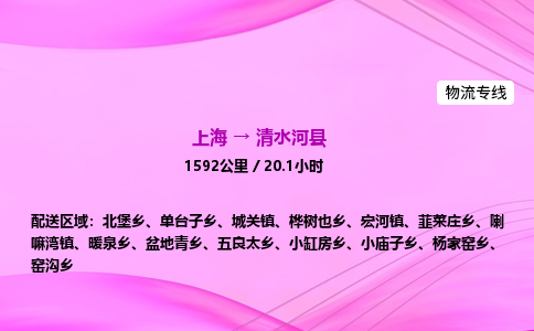 上海到清水河县物流专线_上海物流到清水河县_上海至清水河县物流公司