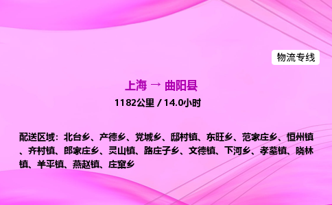 上海到曲阳县物流专线_上海物流到曲阳县_上海至曲阳县物流公司