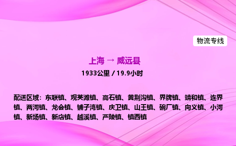 上海到威远县物流专线_上海物流到威远县_上海至威远县物流公司