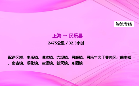上海到民乐县物流专线_上海物流到民乐县_上海至民乐县物流公司
