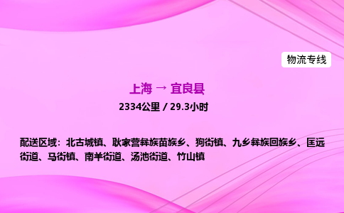 上海到彝良县物流专线_上海物流到彝良县_上海至彝良县物流公司