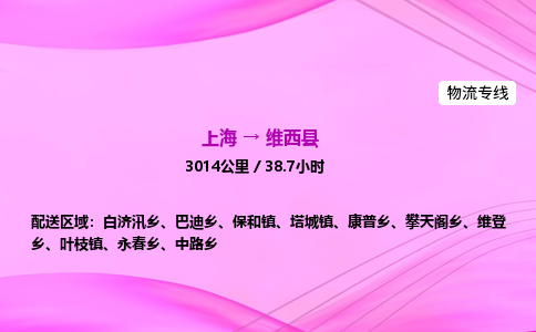 上海到维西县物流专线_上海物流到维西县_上海至维西县物流公司