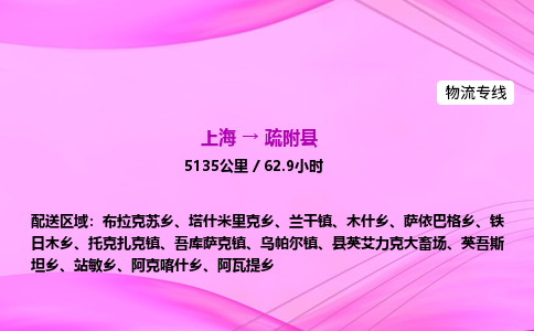 上海到疏附县物流专线_上海物流到疏附县_上海至疏附县物流公司