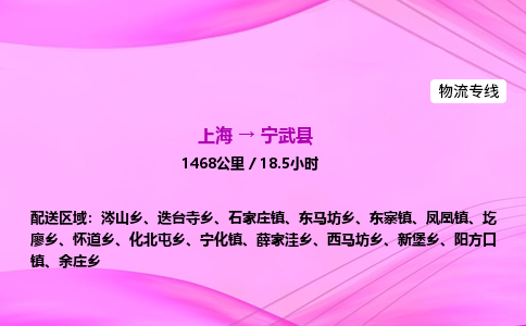 上海到宁武县物流专线_上海物流到宁武县_上海至宁武县物流公司