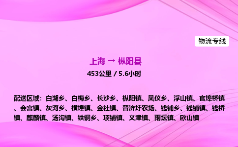 上海到枞阳县物流专线_上海物流到枞阳县_上海至枞阳县物流公司