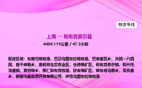 上海到和布克赛尔县物流专线_上海物流到和布克赛尔县_上海至和布克赛尔县物流公司