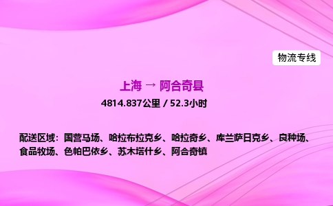 上海到阿合奇县物流专线_上海物流到阿合奇县_上海至阿合奇县物流公司