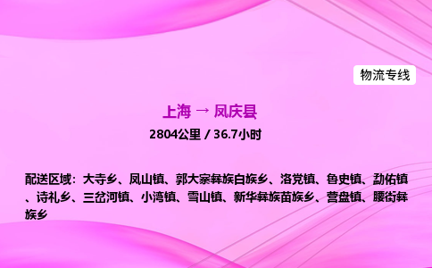 上海到凤庆县物流专线_上海物流到凤庆县_上海至凤庆县物流公司